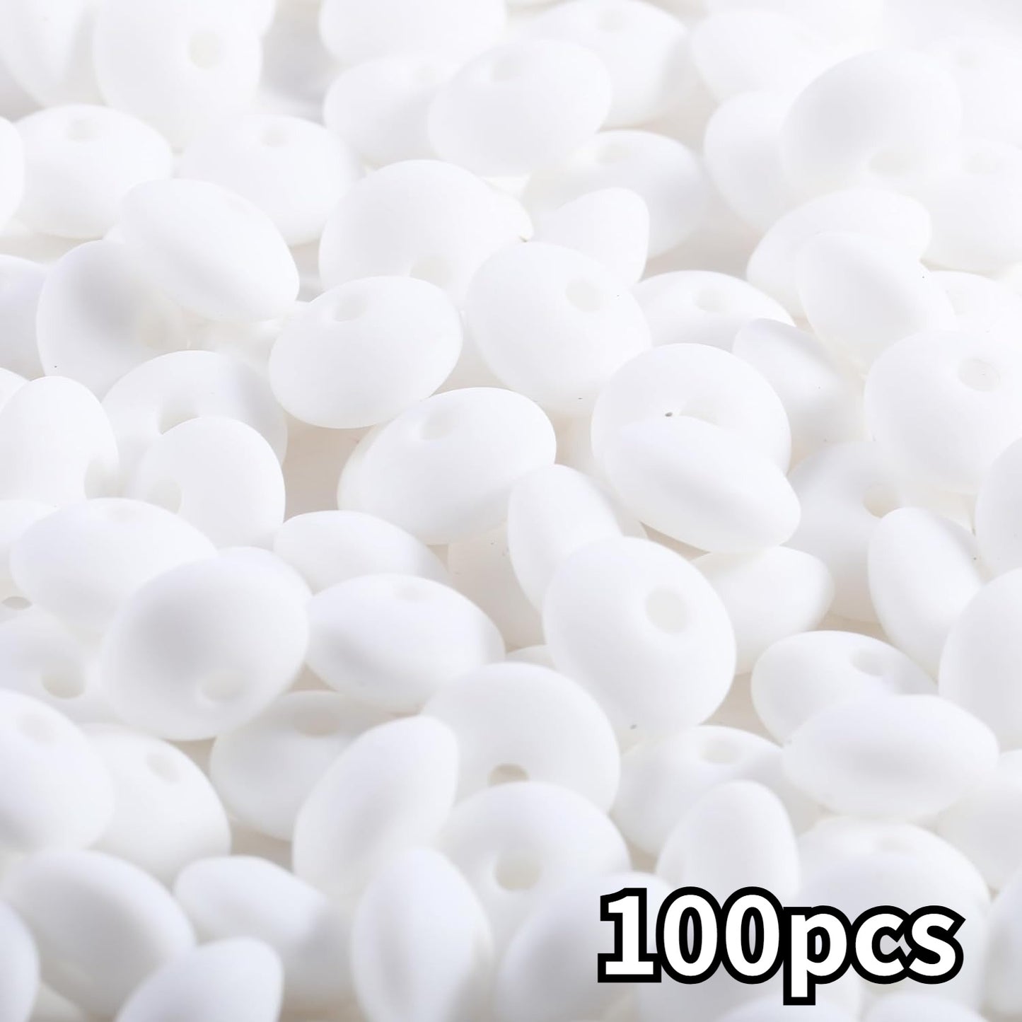 Assorted Silicone Lentil Abacus Focal Beads