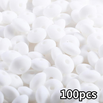 Assorted Silicone Lentil Abacus Focal Beads