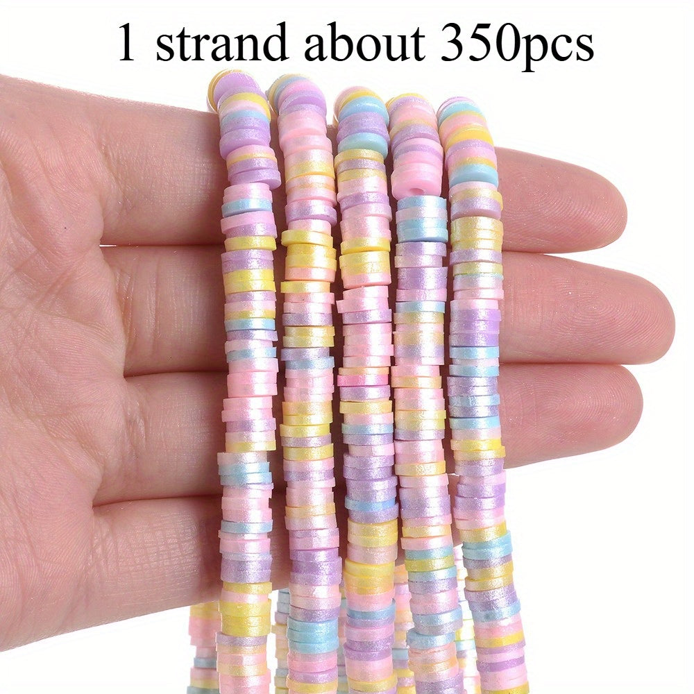 1 Strand 6mm AB Shiny Heishi Clay Beads