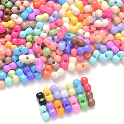 Mix Color Glitter Transparent Plastic Pony Beads