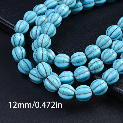 12mm Turquoise Watermelon Stone Beads