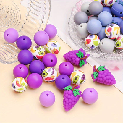 3D Fruit Series Silicone Scent Beads Set