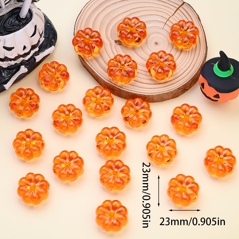 23×23mm Halloween Pumpkin Plastic Beads