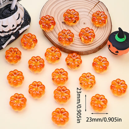 23×23mm Halloween Pumpkin Plastic Beads
