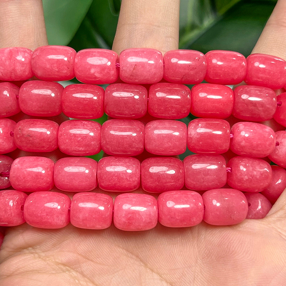 8 × 12mm Rhodonite Natural Stone Spacer Beads
