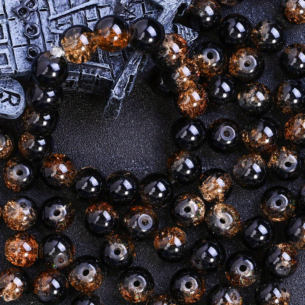 Halloween Glass Round Beads