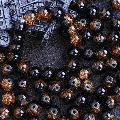 Halloween Glass Round Beads