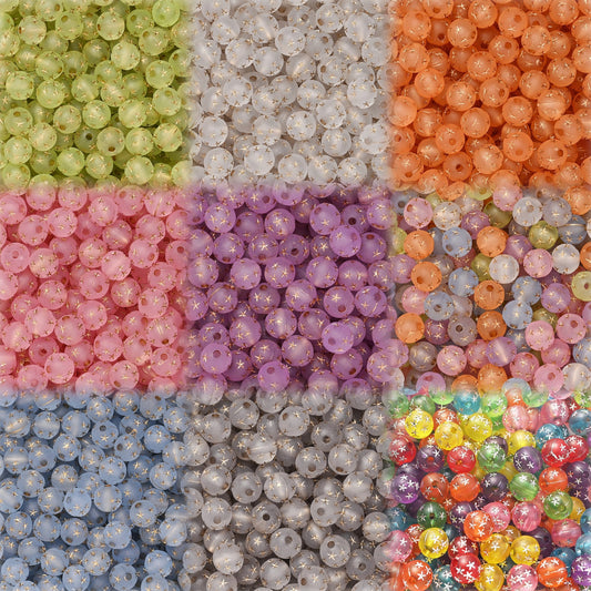Matte Star Acrylic Beads