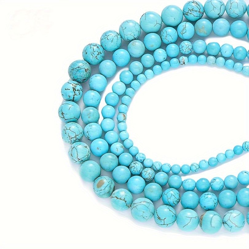 Blue Stone Round Spacer Beads