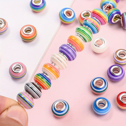 Shiny Galaxy Dreamy Crack Resin Spacer Beads
