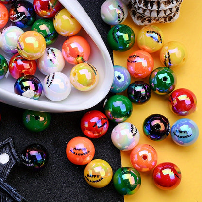 16mm Happy Halloween Letter Acrylic Beads