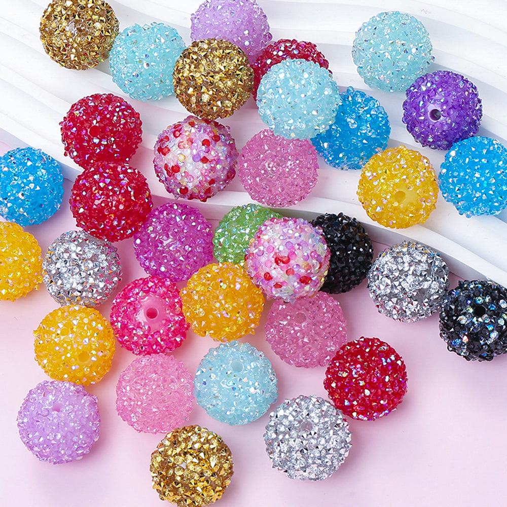 20mm Rhinestone Ball Spacer Beads