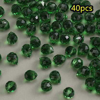 40pcs/set 8x10mm AB Color Faceted Strawberry Glass Beads