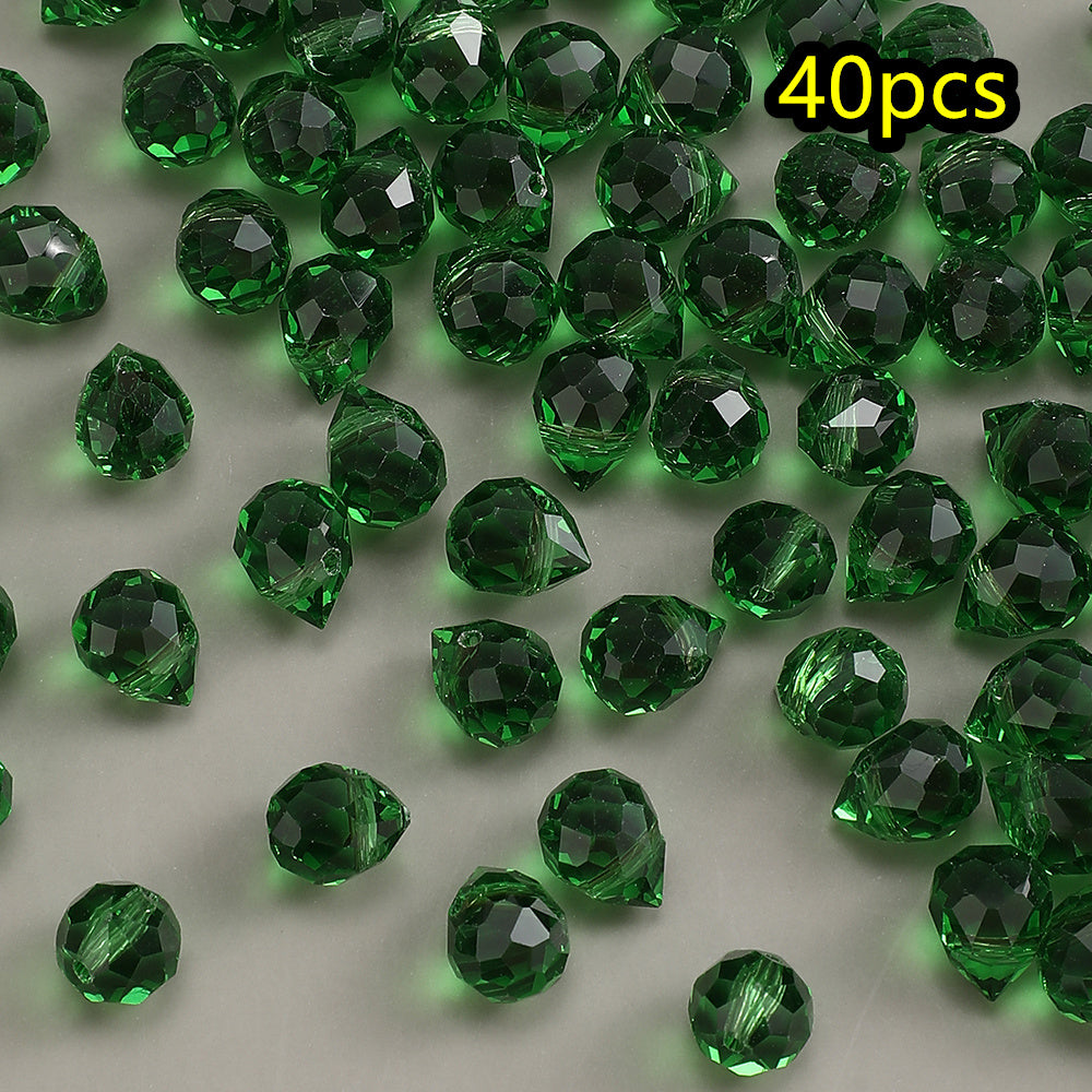 AB Color Faceted Strawberry Glass Beads