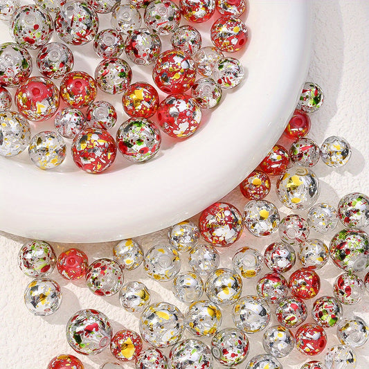 20/30/50pcs 10/12/14mm Christmas Round Beads
