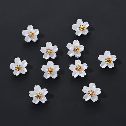 20pcs 10mm Colorful Gradient Glass Flower Beads