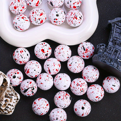 20mm Acrylic Dinosaur Egg Design Beads