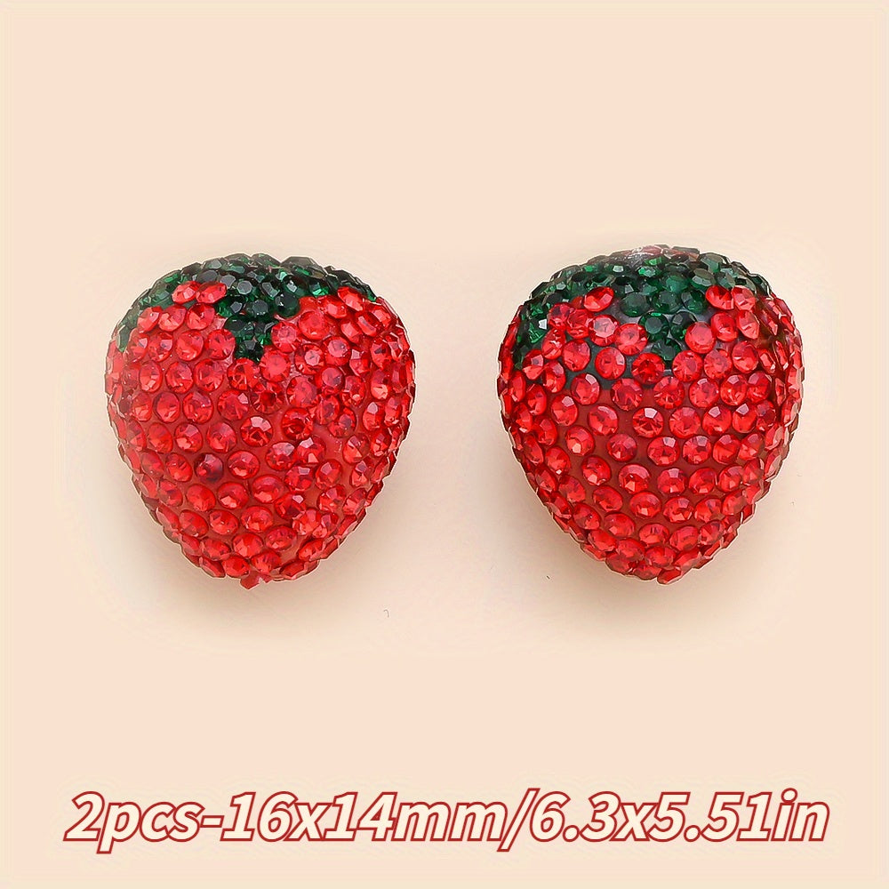 Red Strawberry Soft Clay Beads