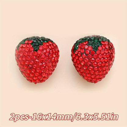 Red Strawberry Soft Clay Beads