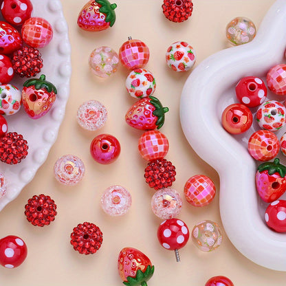 Strawberry Series Resin Beads Set
