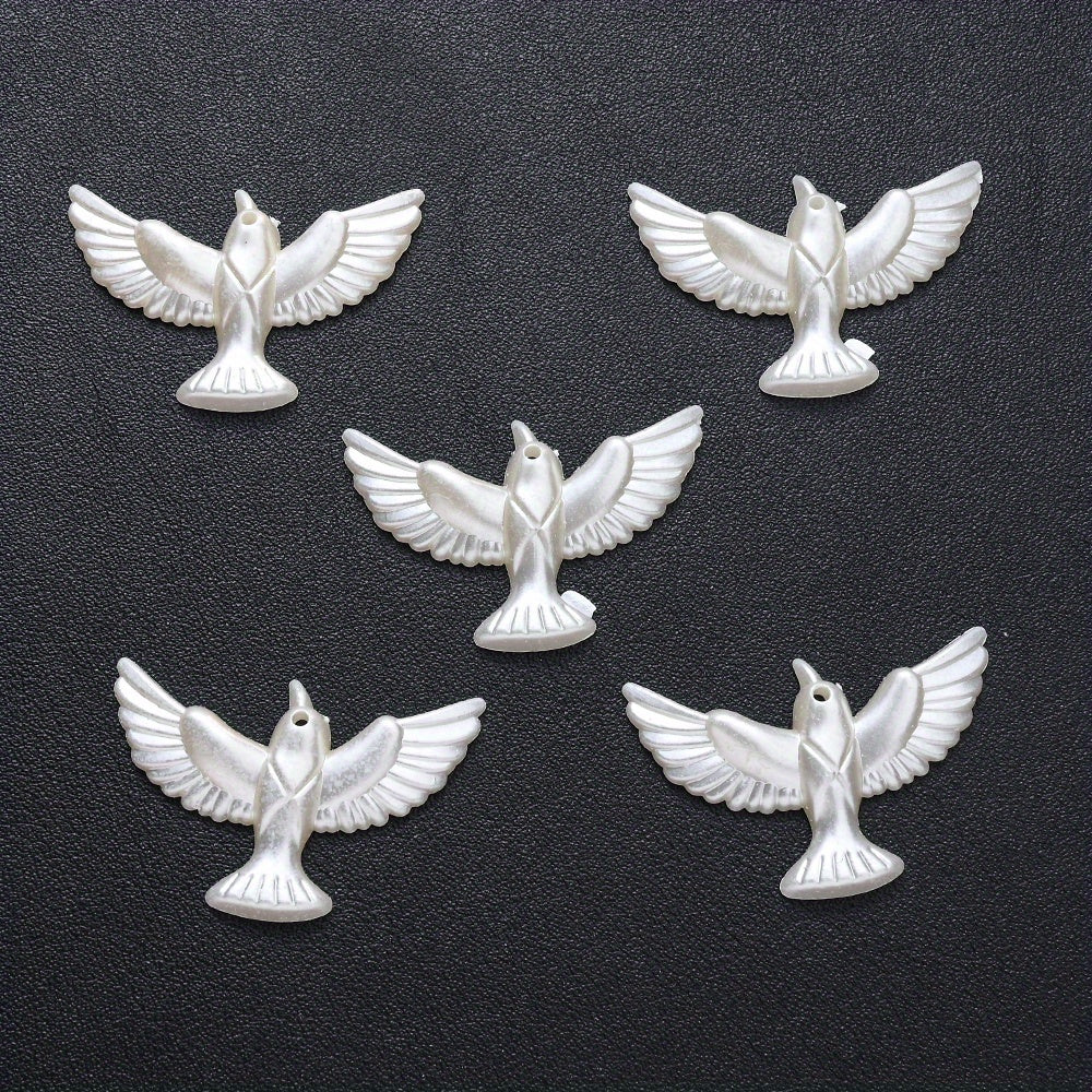Peace Dove Acrylic Jewelry Beads