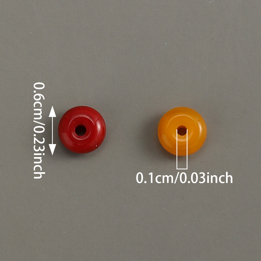 100pcs 3x6mm Glass Wheel Beads