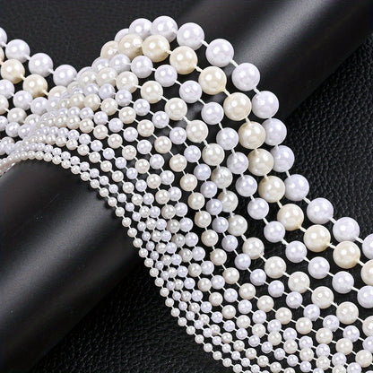 Ivory White Imitation Pearl Round Beads