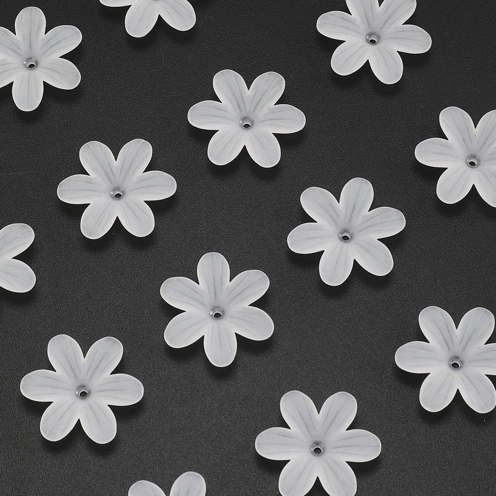 50pcs/set Matte Bauhinia Flower Holder Acrylic Beads