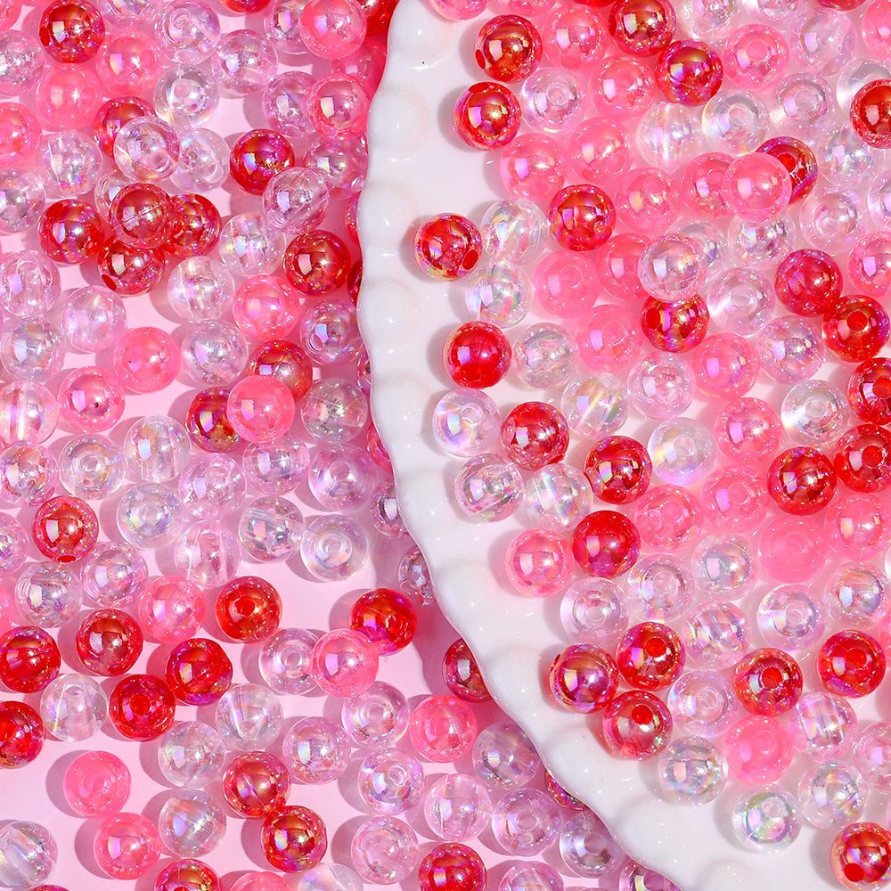 Pink AB Acrylic Beads