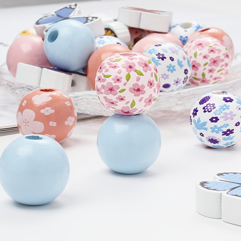 Bloom Flower Rubber Print Silicone Focal Beads