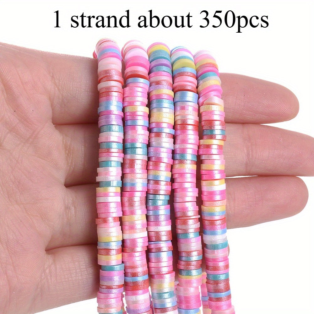 1 Strand 6mm AB Shiny Heishi Clay Beads