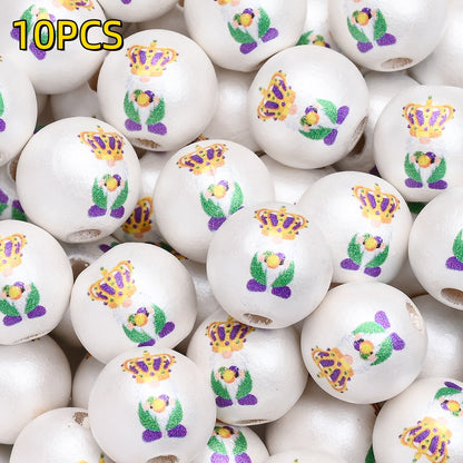 10pcs/set 16mm Carnival Wooden Beads