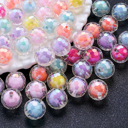 16mm AB Color Faceted Acrylic Round Beads