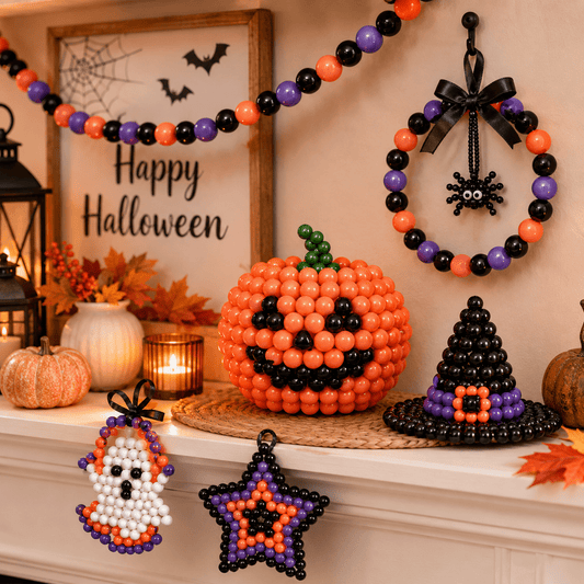Halloween Mix Color Acrylic Round Spacer Beads
