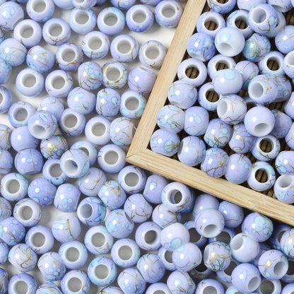 100-Piece Golden Embellished Gradient Frosted Star Beads Assortment