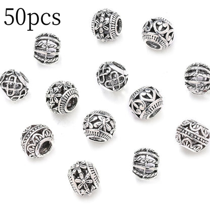 Vintage Hollow Heart Flower Spacer Beads