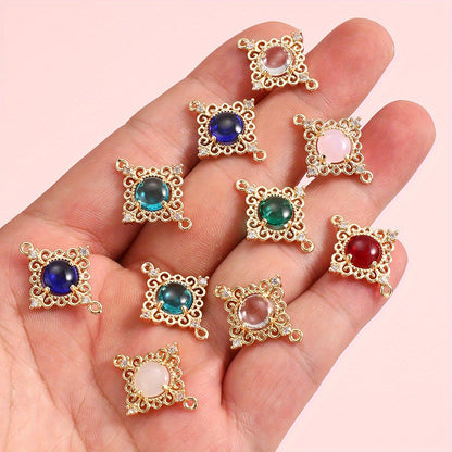 Four-Pointed Star Glass Pendants