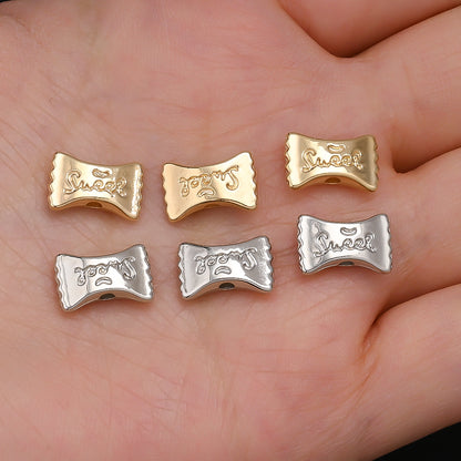 50pcs Golden & Silvery CCB Candy Letter Beads