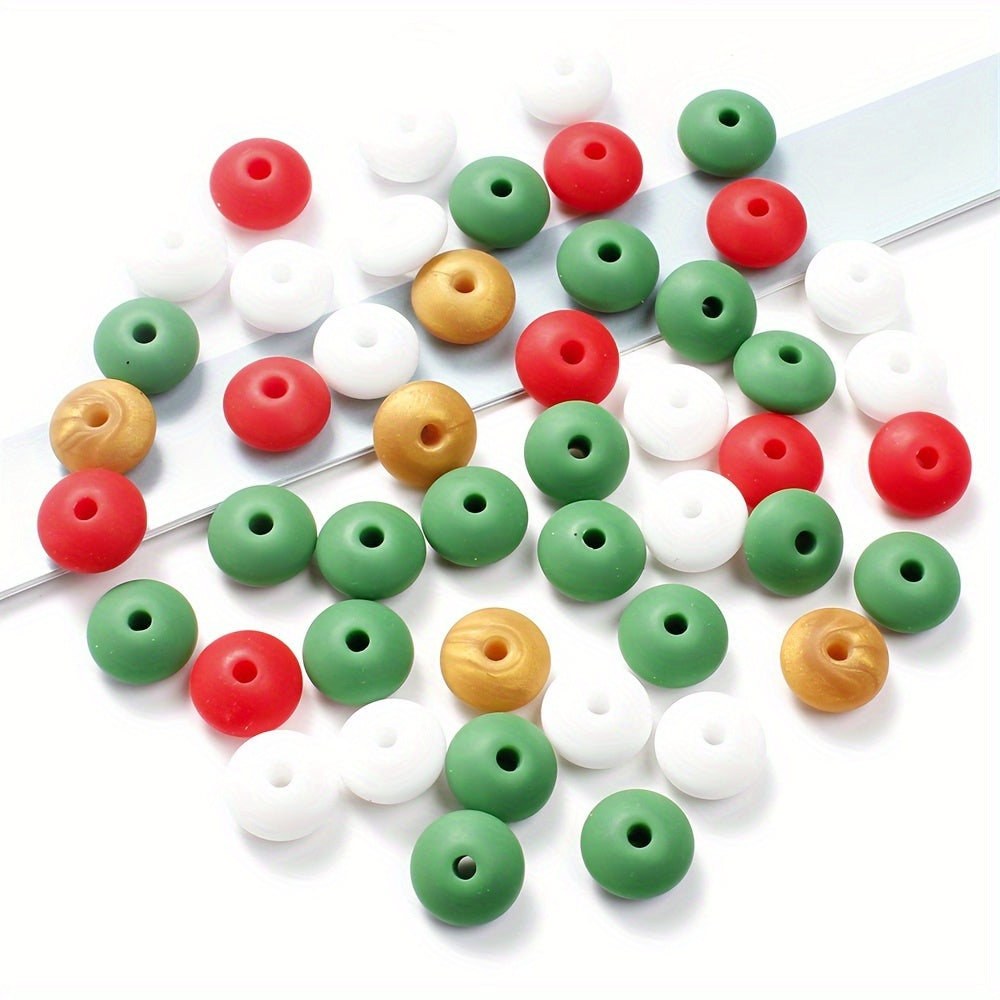 20pcs 12mm Christmas Silicone Abacus Beads