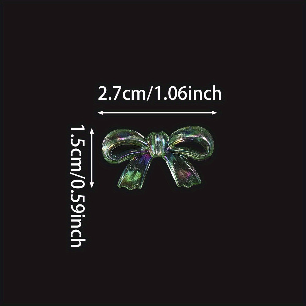 AB Color Hollow Out Bowknot Acrylic Beads