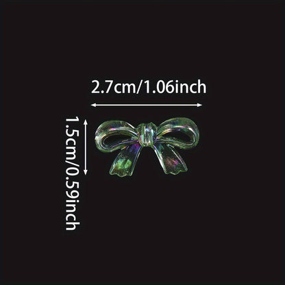 AB Color Hollow Out Bowknot Acrylic Beads