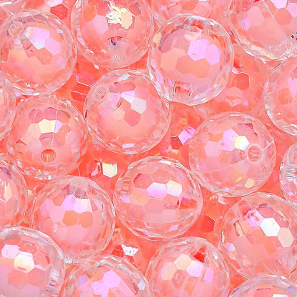 16mm AB Color Faceted Acrylic Round Beads