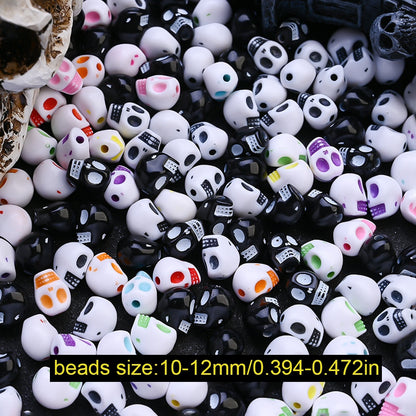 Halloween Acrylic Skull Beads