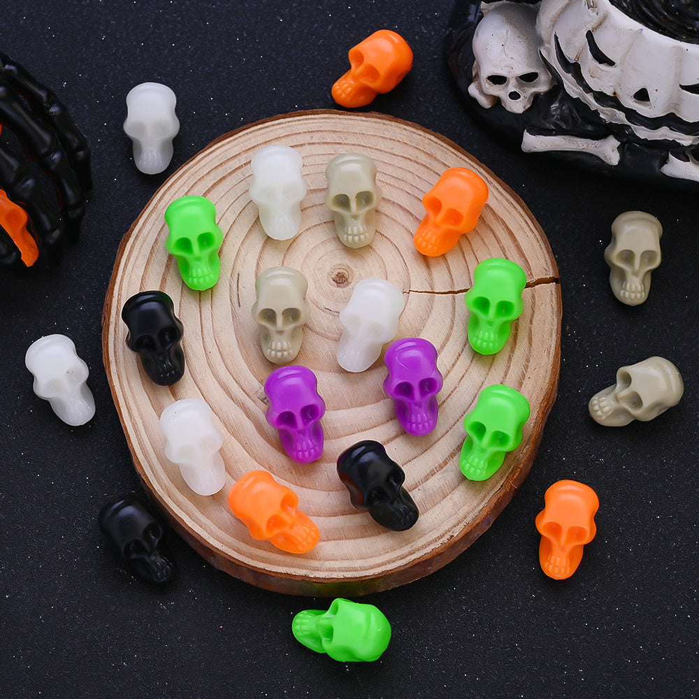 Halloween Plastic Skull Beads