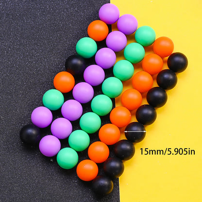 15mm Halloween Round Silicone Beads
