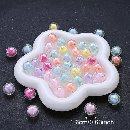 16mm AB Color Faceted Acrylic Round Beads
