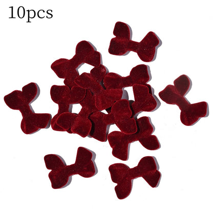 Resin Flocked Bowknot Beads