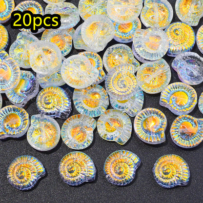 AB Conch Glass Beads