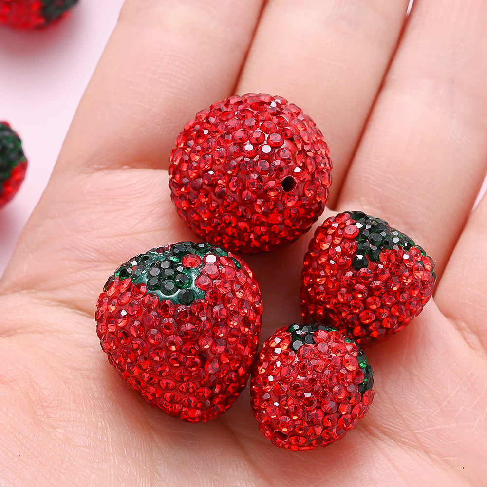 Strawberry Clay Decorative Beads