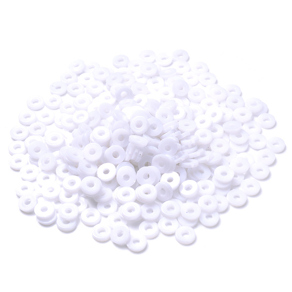 300pcs 6mm Green & Red Flat Disc Clay Beads